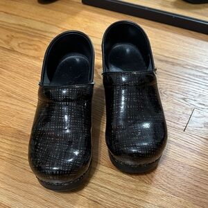 Dansko Black Textured Clogs